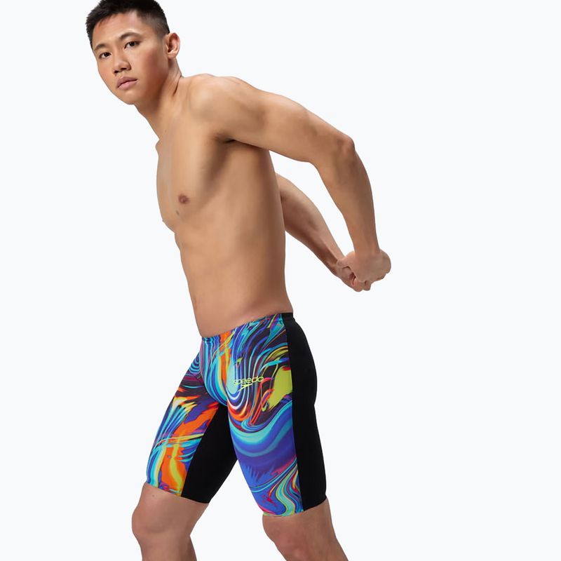 Férfi Speedo Fastskin LZR Pure Valor 2.0 úszónadrág, molten black/molten blur 4