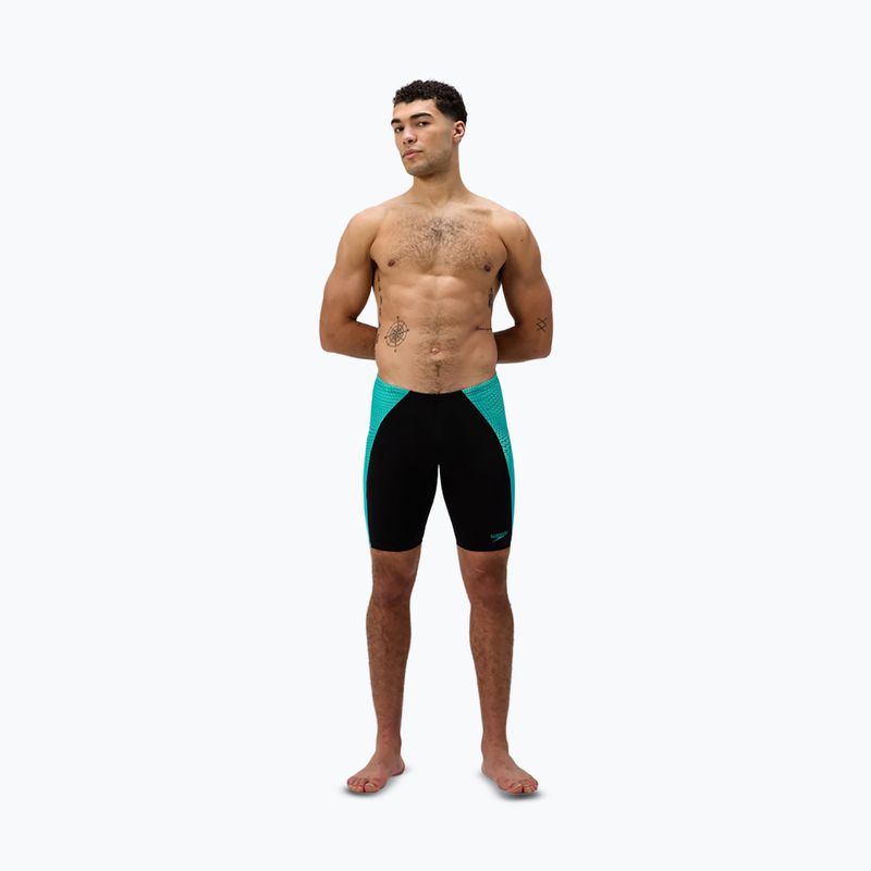 Férfi úszódressz Speedo Endurance+ MAX Splice Jammer fekete/türkiz drágakő 2