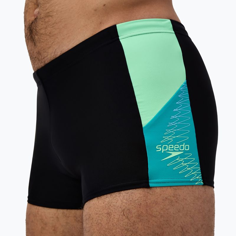 Férfi Speedo Dive Aquashort úszódobok fekete/türkiz drágakő 6