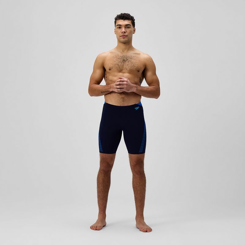 Férfi úszófüldugók Speedo Hyper Boom Splice szürke ólom/neon korall 2