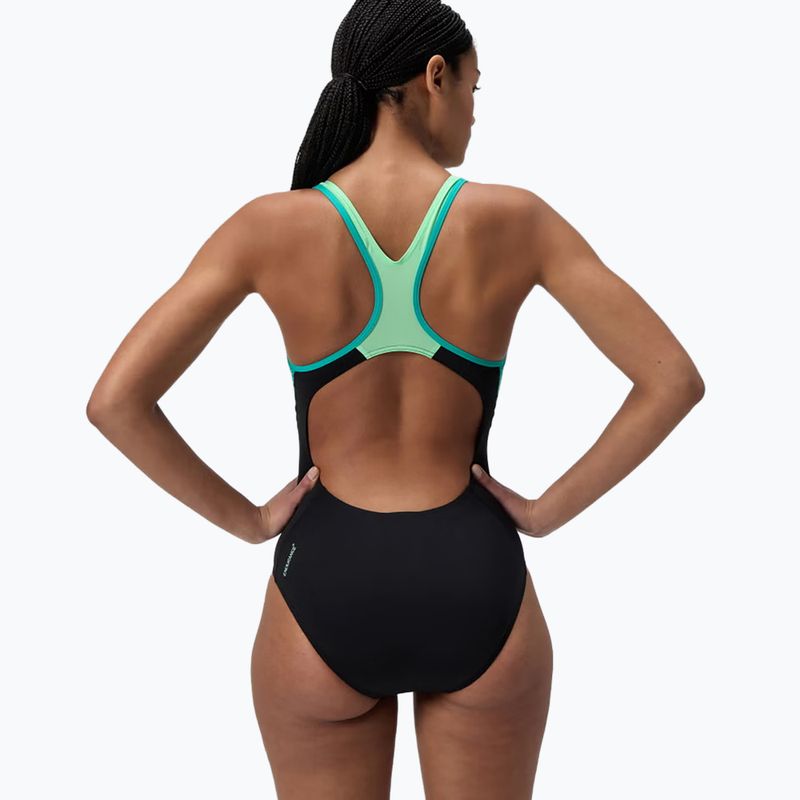Női egyrészes fürdőruha Speedo Placement Laneback turquoise gem 3