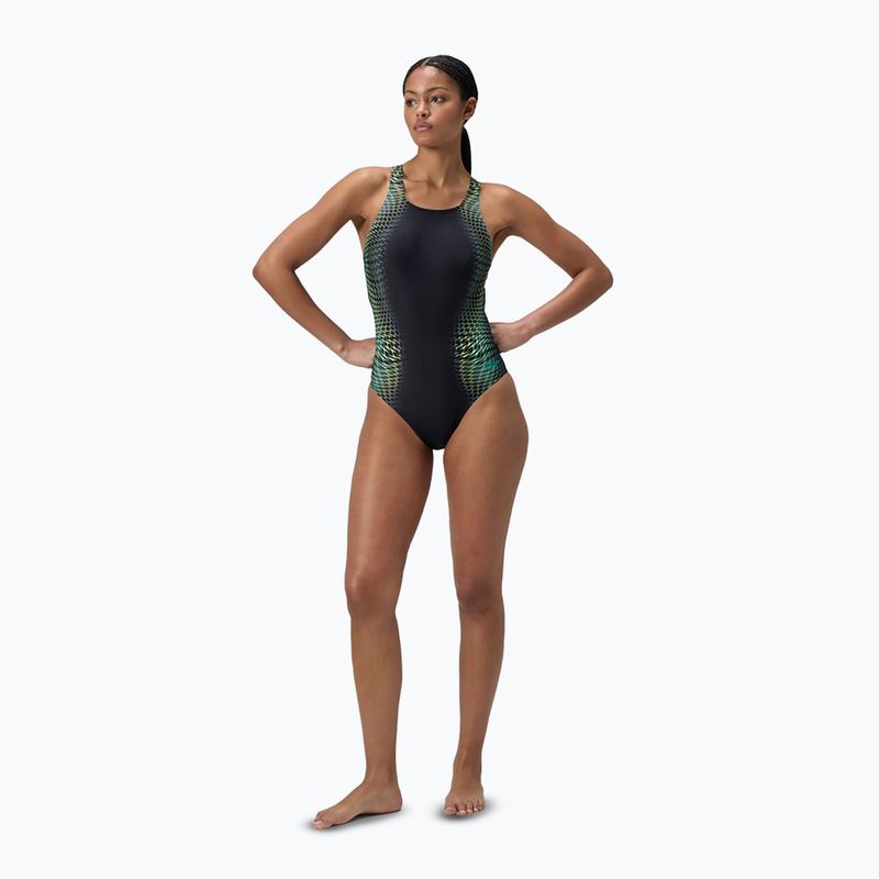 Női egyrészes úszódressz Speedo Digital Printed Medalist türkiz drágakő 2