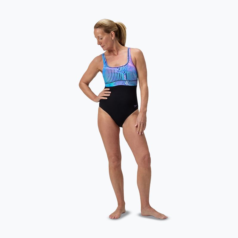 Speedo Shaping Contour Eclipse nyomtatott indigó színű női egyrészes fürdőruha 2