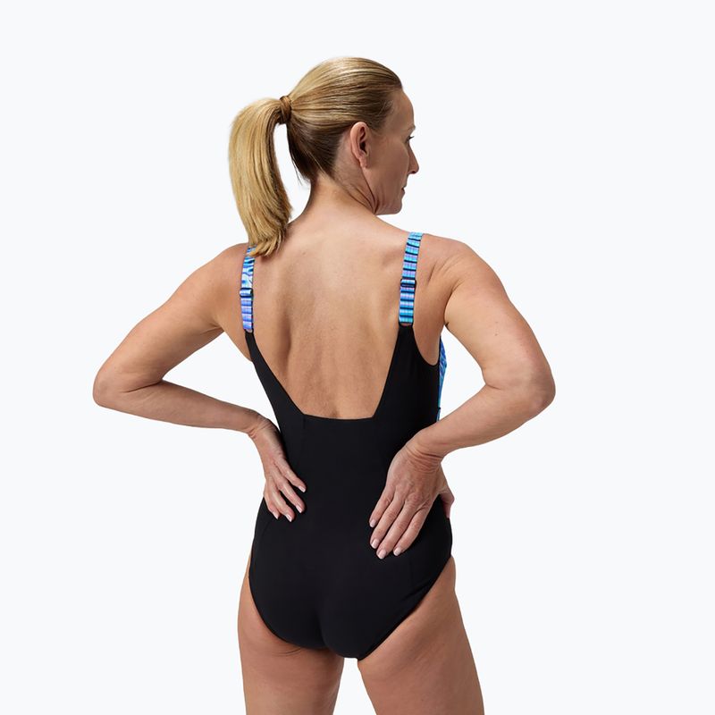 Speedo Shaping Contour Eclipse nyomtatott indigó színű női egyrészes fürdőruha 3