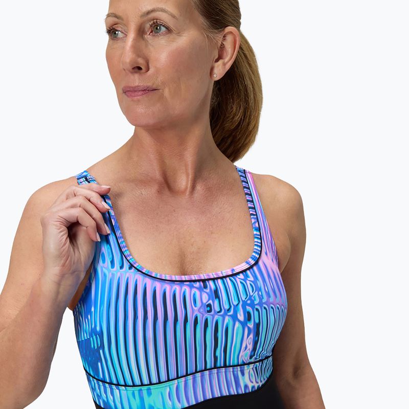 Speedo Shaping Contour Eclipse nyomtatott indigó színű női egyrészes fürdőruha 5