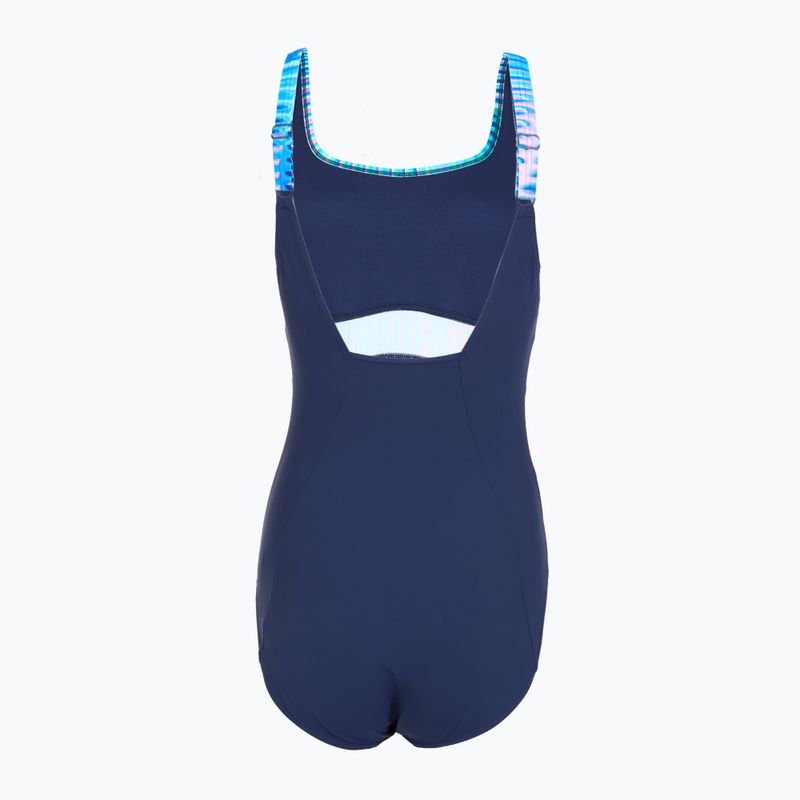 Női egyrészes fürdőruha Speedo Shaping Contour Eclipse Printed turquoise gem 2