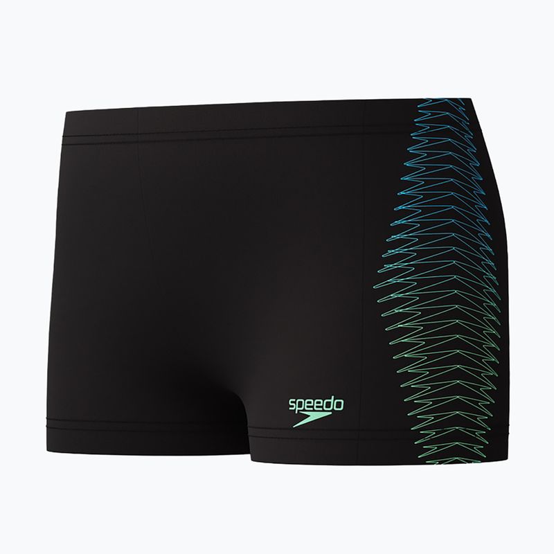 Gyerek úszó boxeralsó Speedo Plastisol Placement Aquashort black/alfalfa green 3