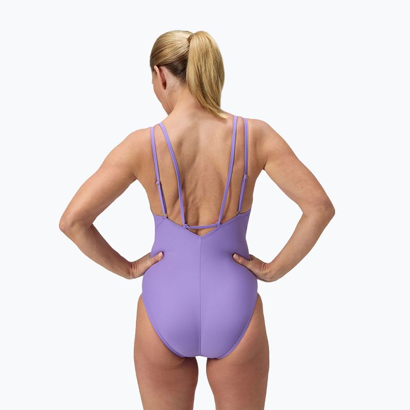 Speedo Shaping Strappy lila ködös női egyrészes fürdőruha 3
