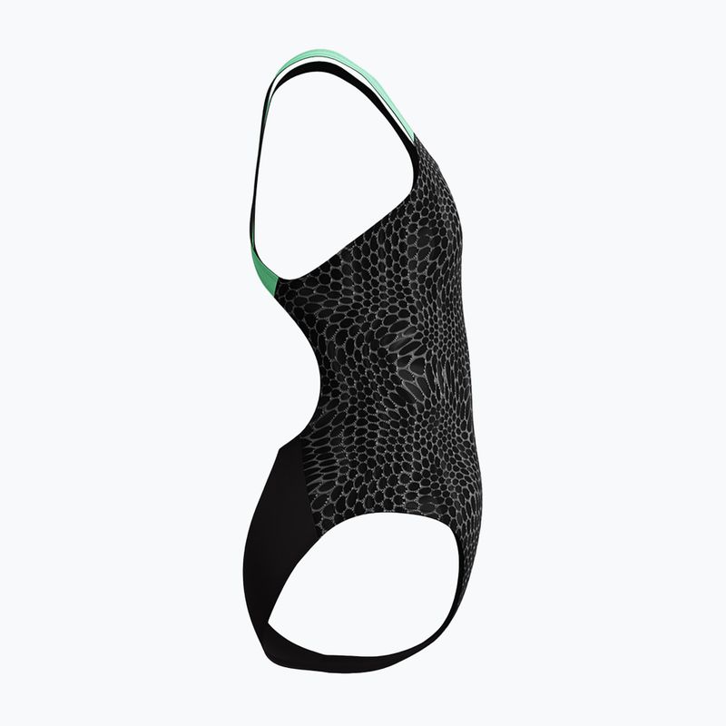 Gyerek egy részes fürdőruha Speedo Allover Pwerbackback black/alfalfa green 4