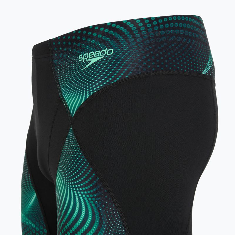 Férfi úszódresszek Speedo Endurance+ Max Compression Jammer fekete/türkiz drágakő 3
