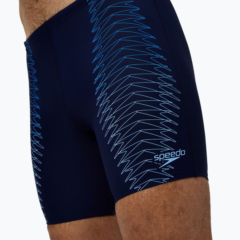Férfi úszó jammer Speedo Duo Logo Print Mid Jammer navy/sugar blue 6