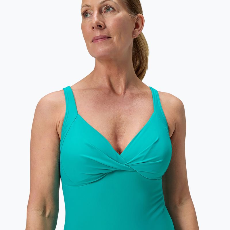 Női egyrészes fürdőruha Speedo Shaping Cross Knot turquoise gem 5