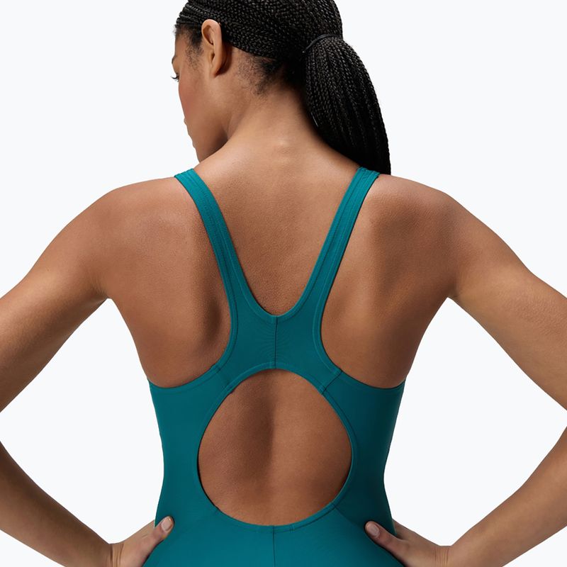 Speedo Colourblock 2.0 mély smaragdzöld női egyrészes fürdőruha 6