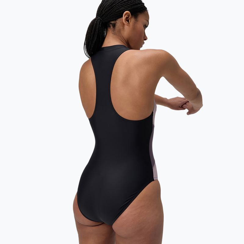 Női egyrészes úszódressz Speedo Zip Colorblock antracit 3