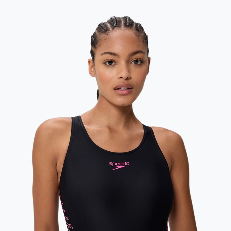Női egyrészes fürdőruha Speedo Placement Muscleback anthracite 4