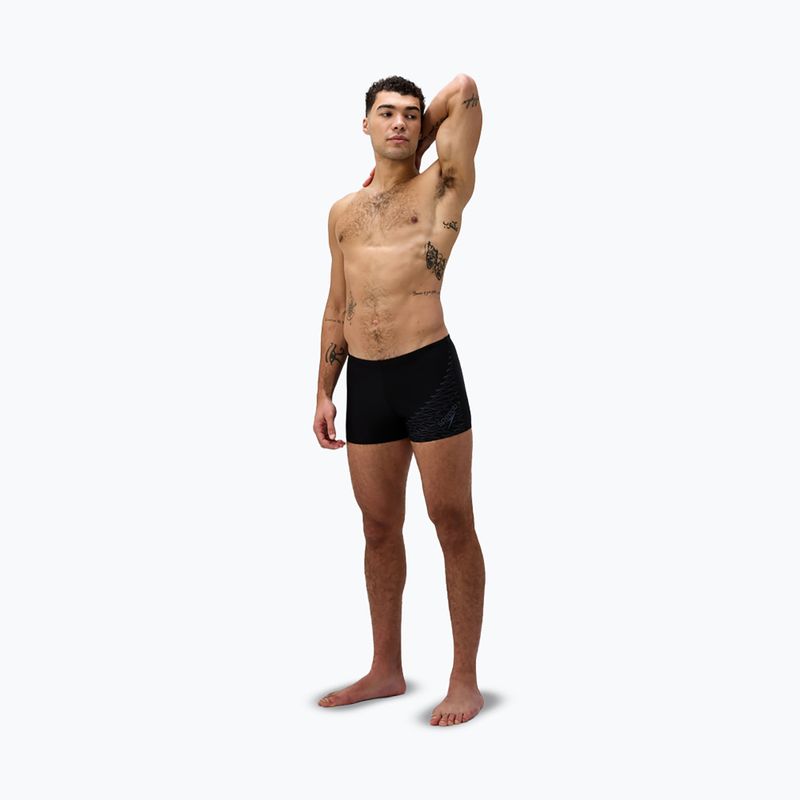 Férfi Speedo Medley Logo Aquashort úszódobok fekete/vezető szürke 2