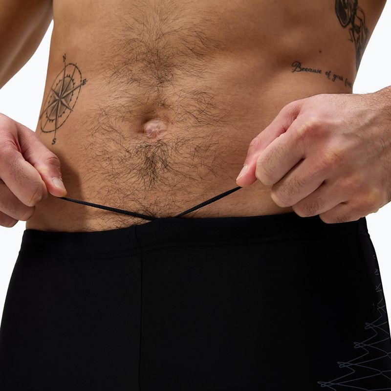Férfi Speedo Medley Logo Aquashort úszódobok fekete/vezető szürke 5