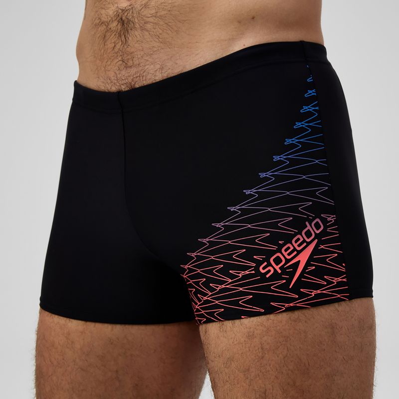 Férfi Speedo Medley Logo Aquashort úszódobok fekete/neon korall 5