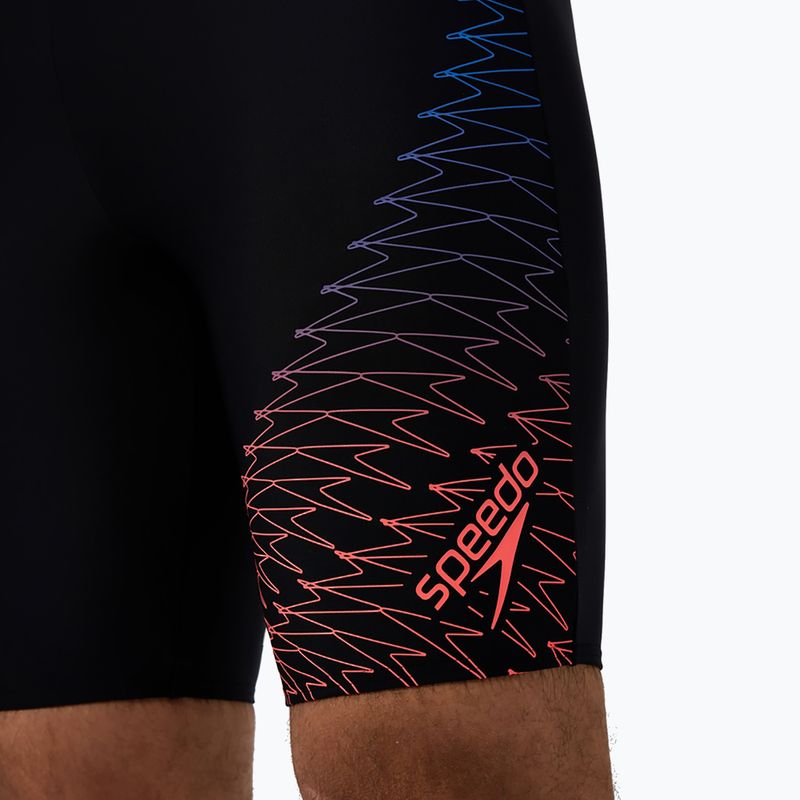 Férfi úszó jammer Speedo Medley Logo Jammer fekete/neon korall 6