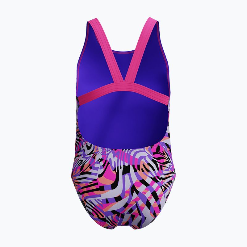 Gyermek egyrészes úszódressz Speedo Digital Allover Leaderback flare pink 2