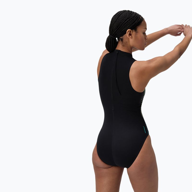 Női egyrészes úszódressz Speedo Printed Hydrasuit türkiz drágakő 3