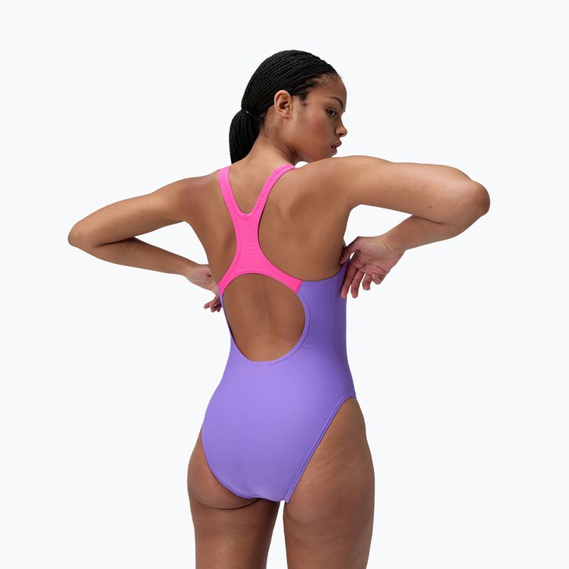 Speedo Medley Logo Medalist egyrészes úszódressz indigókék fényben 3