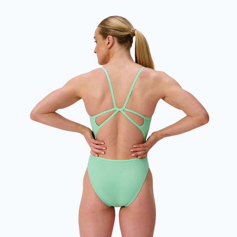 Női egyrészes Speedo FL Solid Web Back úszódressz alfalfa zöld 2