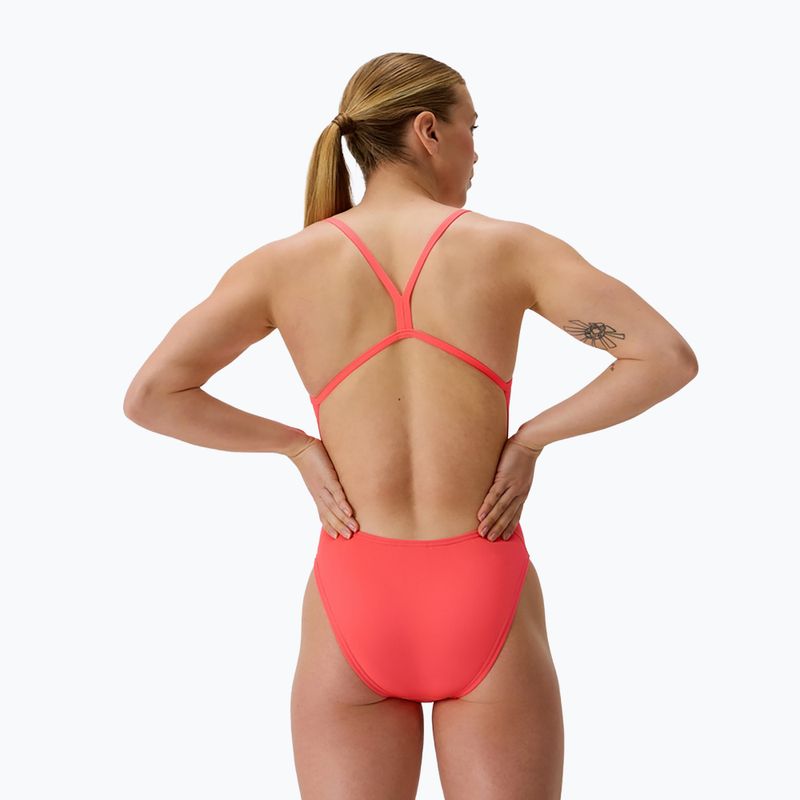 Női egyrészes úszódressz Speedo FL Solid V-Back neon korall 2
