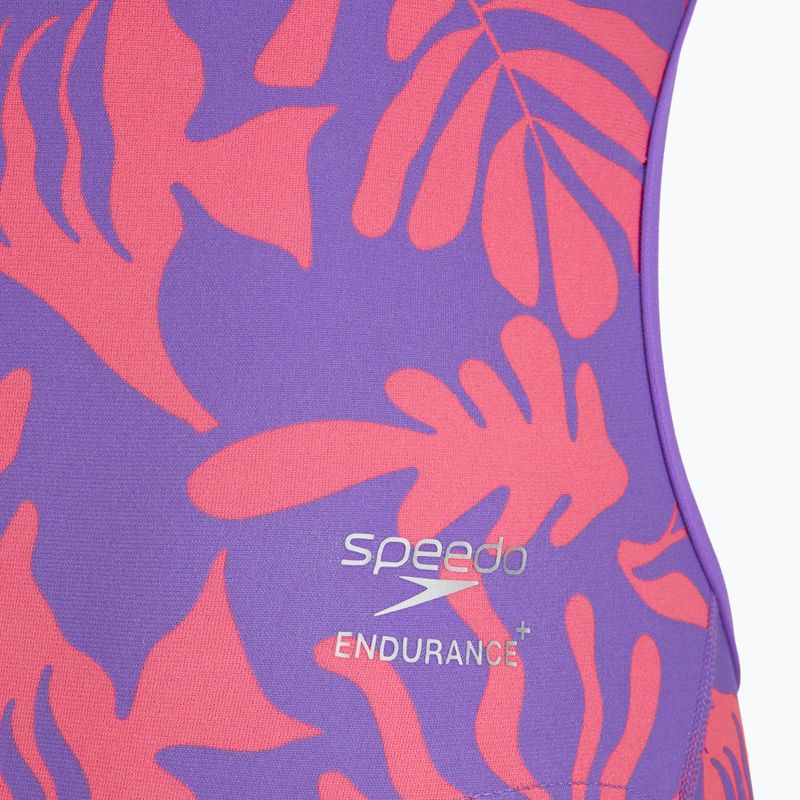 Női egyrészes úszódressz Speedo FL Printed Web Back korallfürt/indigókék ragyogás 3