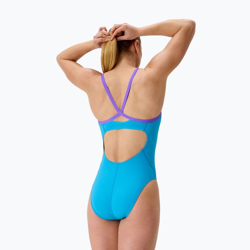 Női egyrészes úszódressz Speedo FL Solid Flyback 2.0 picton blue/indigo glow 2