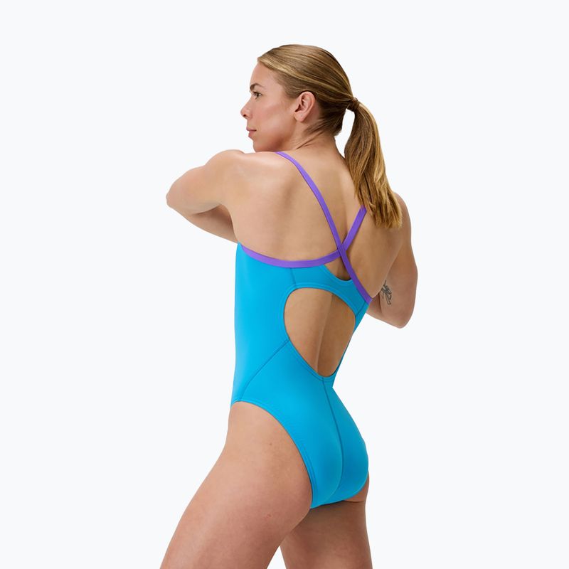Női egyrészes úszódressz Speedo FL Solid Flyback 2.0 picton blue/indigo glow 3