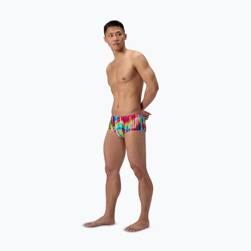Férfi úszó bokszerek Speedo Printed 13.5 cm Brief prismatic paradise/ruby 2