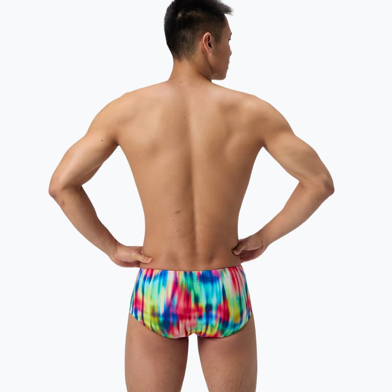 Férfi úszó bokszerek Speedo Printed 13.5 cm Brief prismatic paradise/ruby 3