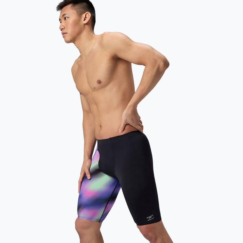 Speedo ML egylábú nyomtatott homályos üveg/fekete férfi úszódzseki 4