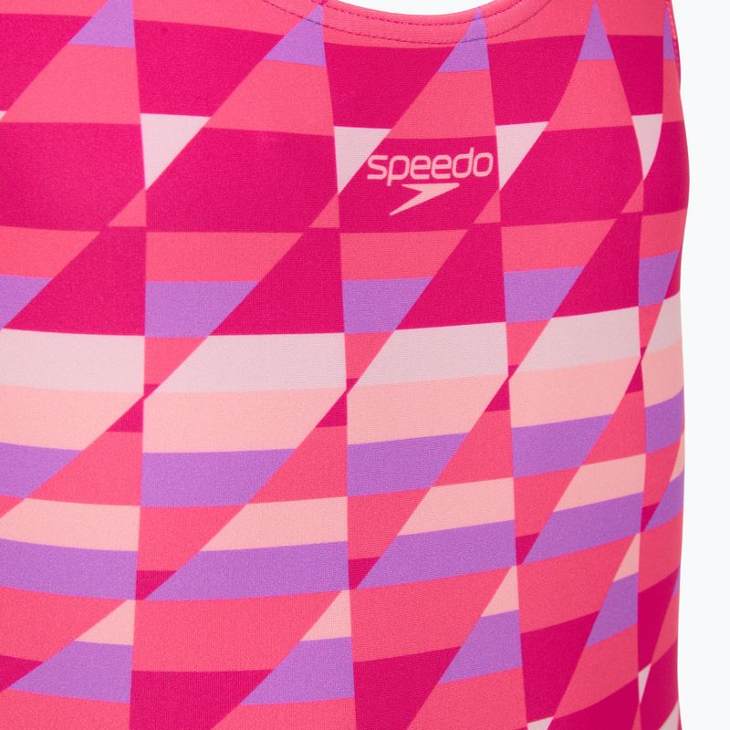 Gyerek egyrészes fürdőruha Speedo Digital Placement Splashback pink/glassy pink 3