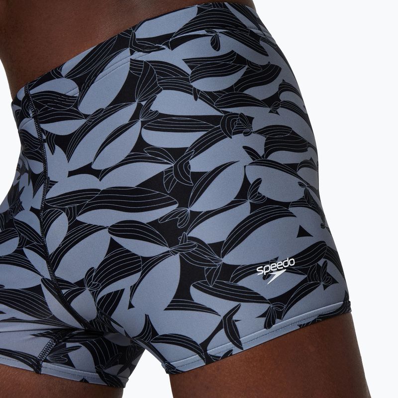 Férfi úszó boxer nadrág Speedo Print Beachstar Square Leg Anthracite/Coin Grey 4