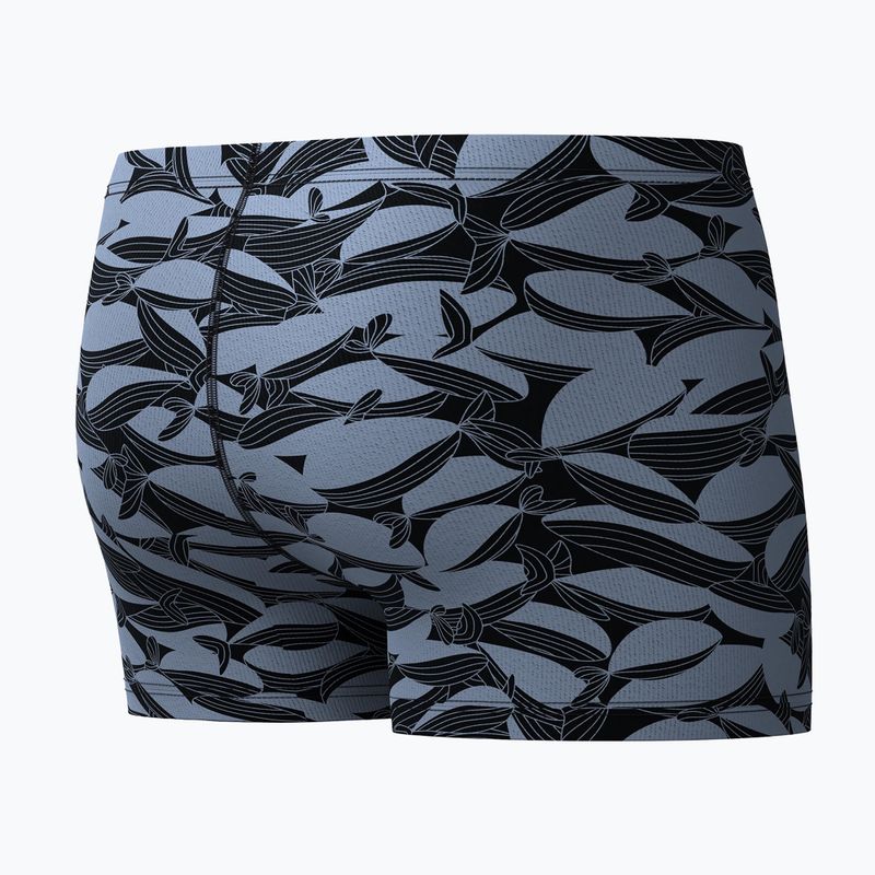 Férfi úszó boxer nadrág Speedo Print Beachstar Square Leg Anthracite/Coin Grey 7