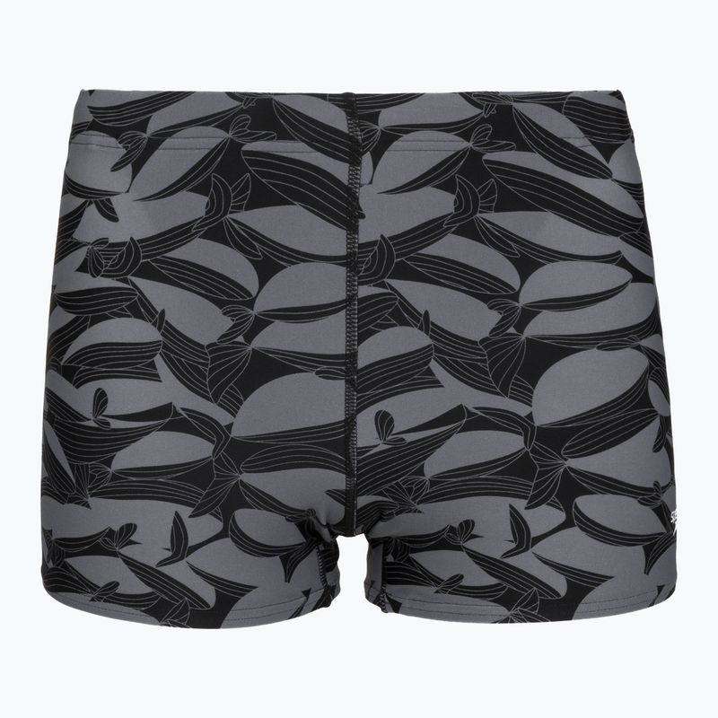 Férfi úszó boxer nadrág Speedo Print Beachstar Square Leg Anthracite/Coin Grey 5