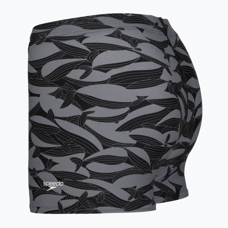 Férfi úszó boxer nadrág Speedo Print Beachstar Square Leg Anthracite/Coin Grey 7