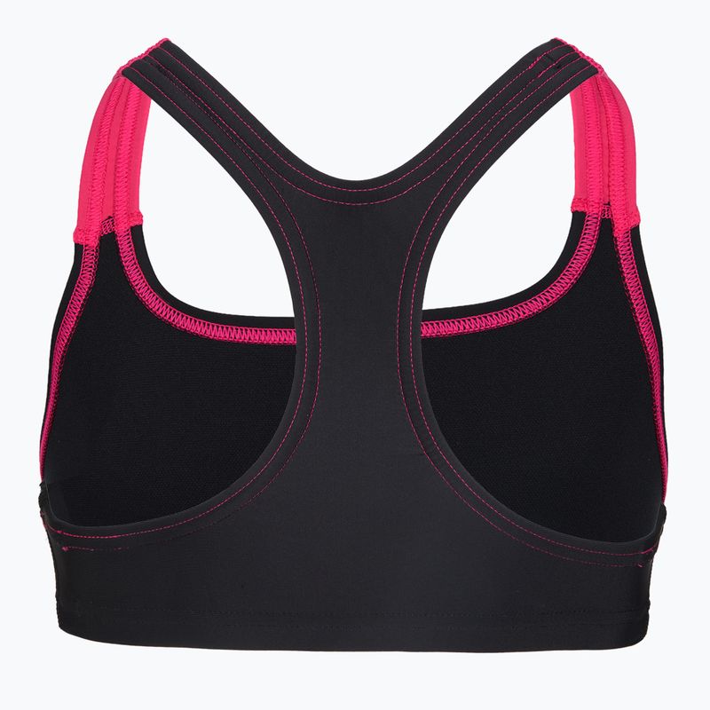 Gyermek kétrészes fürdőruha Speedo Medley Logo Racerback 2pc anthracite/pink 4