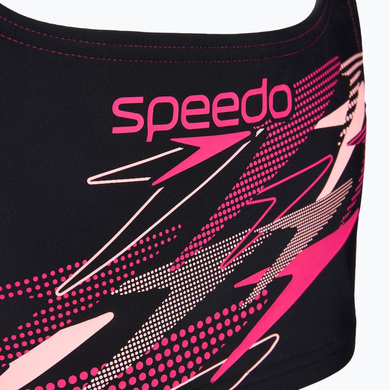 Gyermek kétrészes fürdőruha Speedo Medley Logo Racerback 2pc anthracite/pink 5