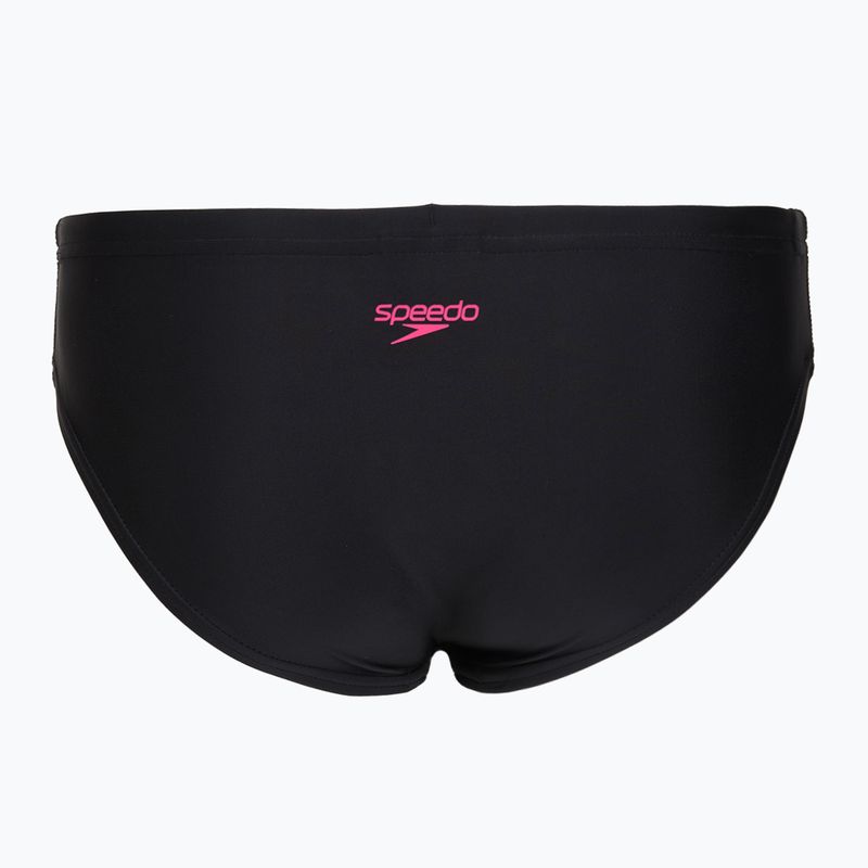 Gyermek kétrészes fürdőruha Speedo Medley Logo Racerback 2pc anthracite/pink 7