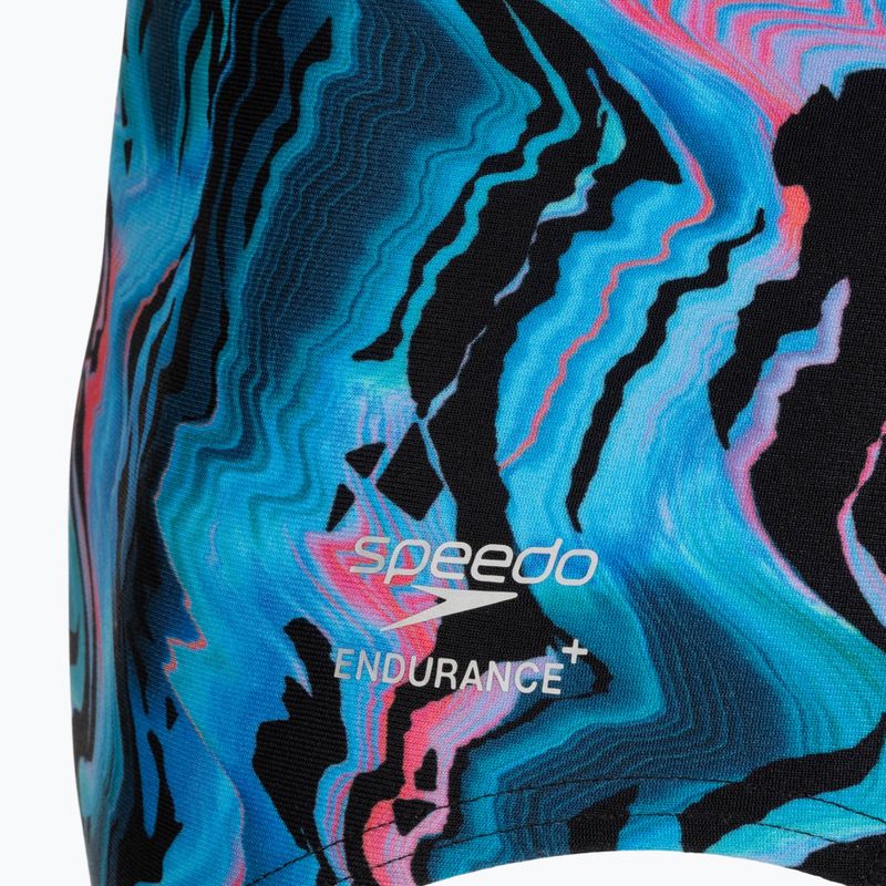 Női egyrészes fürdőruha Speedo Printed Web Back canyon ombre/black 3