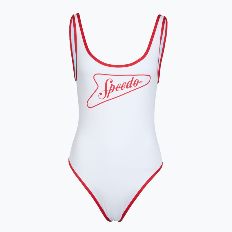 Női egyrészes fürdőruha Speedo Solid Bound Scoop high risk red/bright white