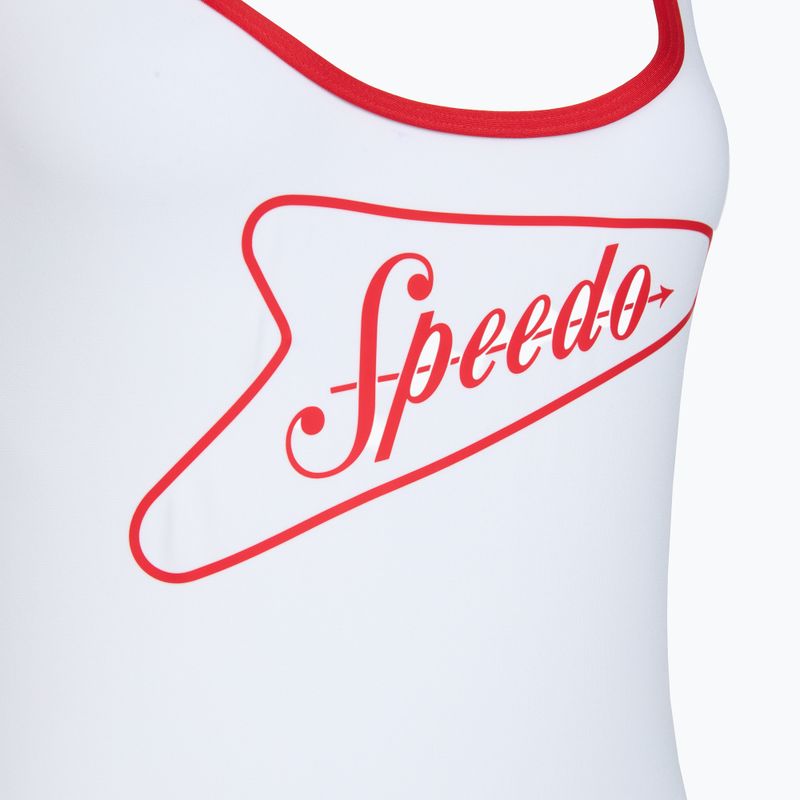 Női egyrészes fürdőruha Speedo Solid Bound Scoop high risk red/bright white 3