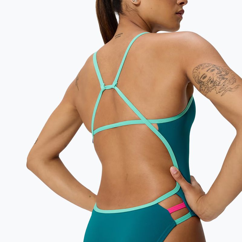Női egyrészes fürdőruha Speedo Solid Tri peacock 4