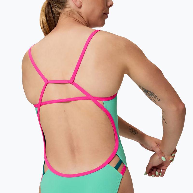Női egyrészes fürdőruha Speedo Solid Tri aqua breeze 4