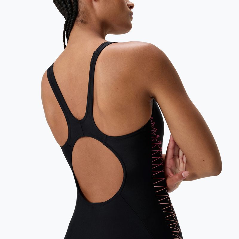 Női egyrészes fürdőruha Speedo Placement Muscleback anthracite/clover 5