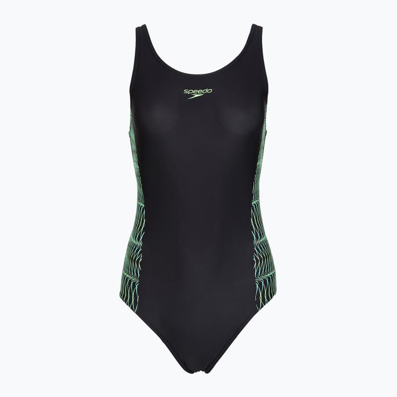 Női egyrészes fürdőruha Speedo Placement Muscleback anthracite/clover 6