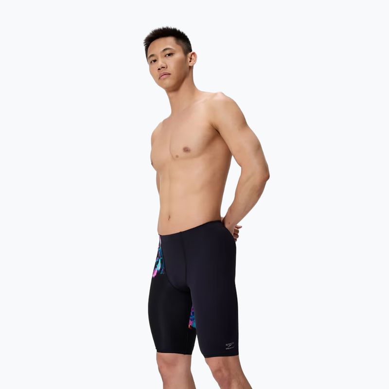 Férfi úszó jammerek Speedo Placement Aquashort Glitchy Garden/Black 3